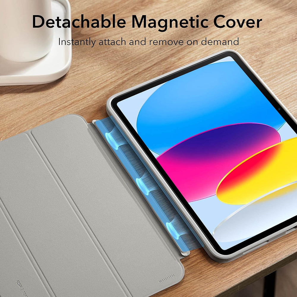 Deksel for Apple iPad (2025) / (2022), ESR, Ascend Hybrid, Grå