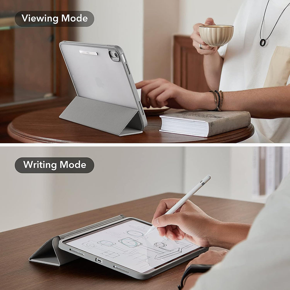 Deksel for Apple iPad (2025) / (2022), ESR, Ascend Hybrid, Grå