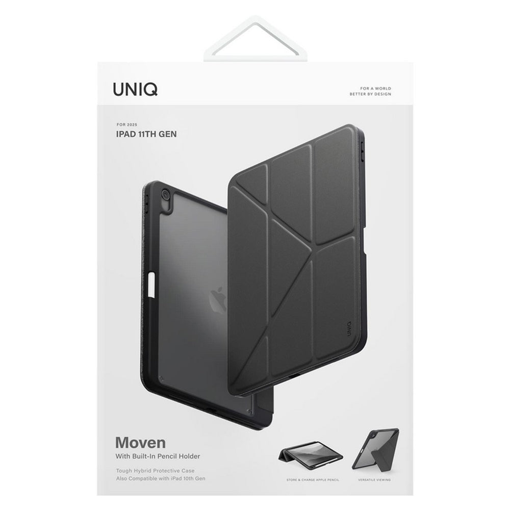 Deksel for Apple iPad (2025), UNIQ, Moven, Svart