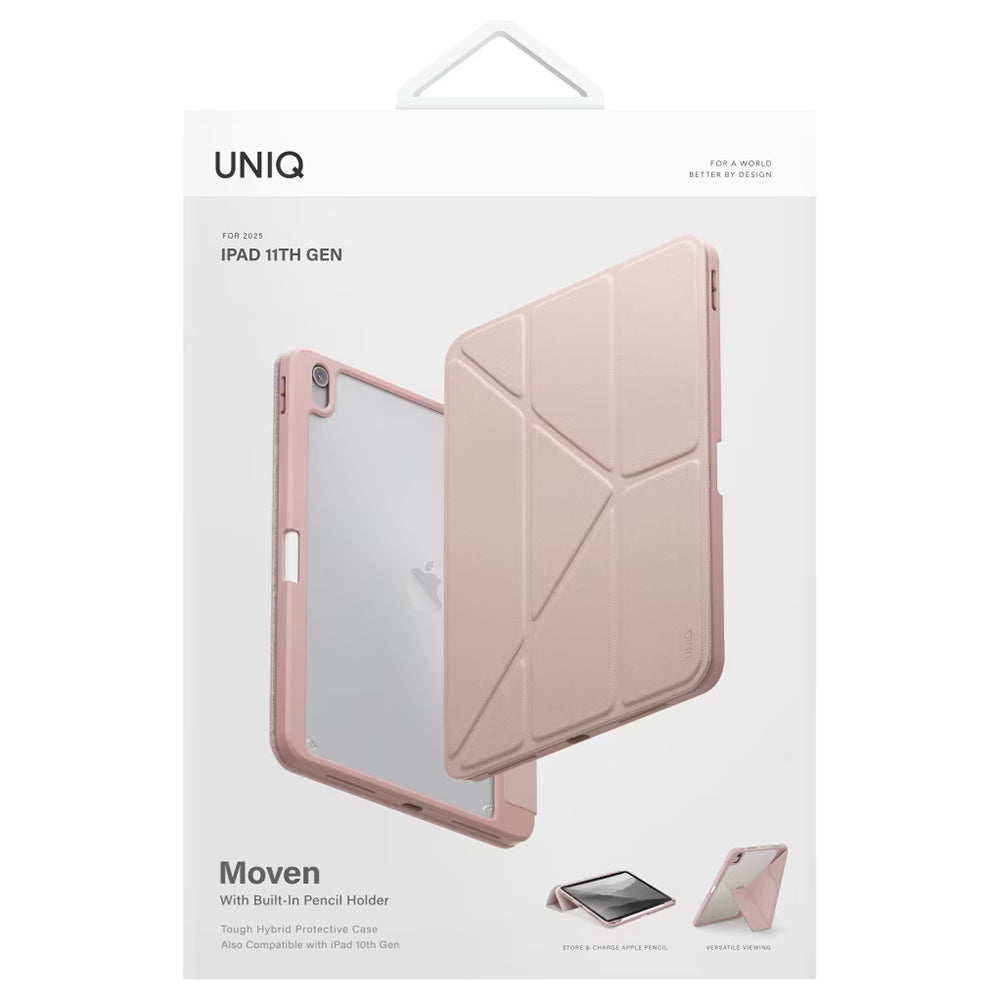 Deksel for Apple iPad (2025), UNIQ, Moven, Rosa
