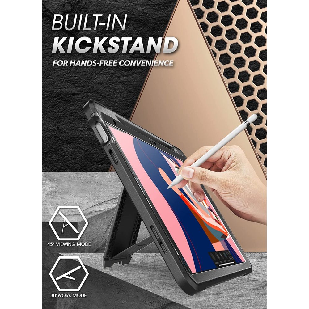 Deksel for Apple iPad (2025) / iPad (2022), Supcase, Unicorn Beetle Pro, Svart