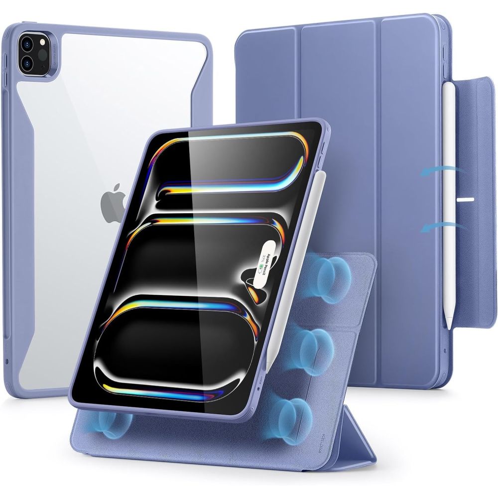 Deksel for Apple iPad Pro 13 (2024), ESR, Rebound Hybrid, Lilla