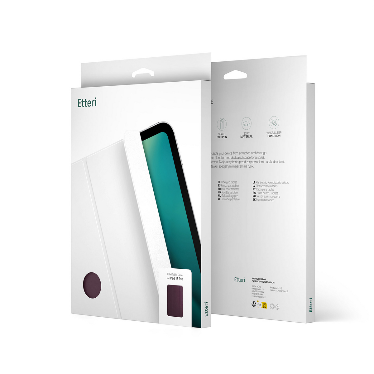 Etui for Apple iPad (2026) / (2025) / (2022), Etteri, burgunderød