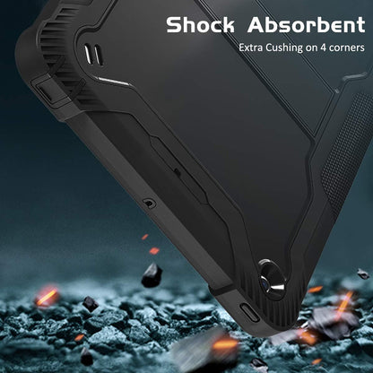 Deksel for Apple iPad 9.7 (2018) / 9.7 (2017), Techsuit, Rugged TabShell, Svart