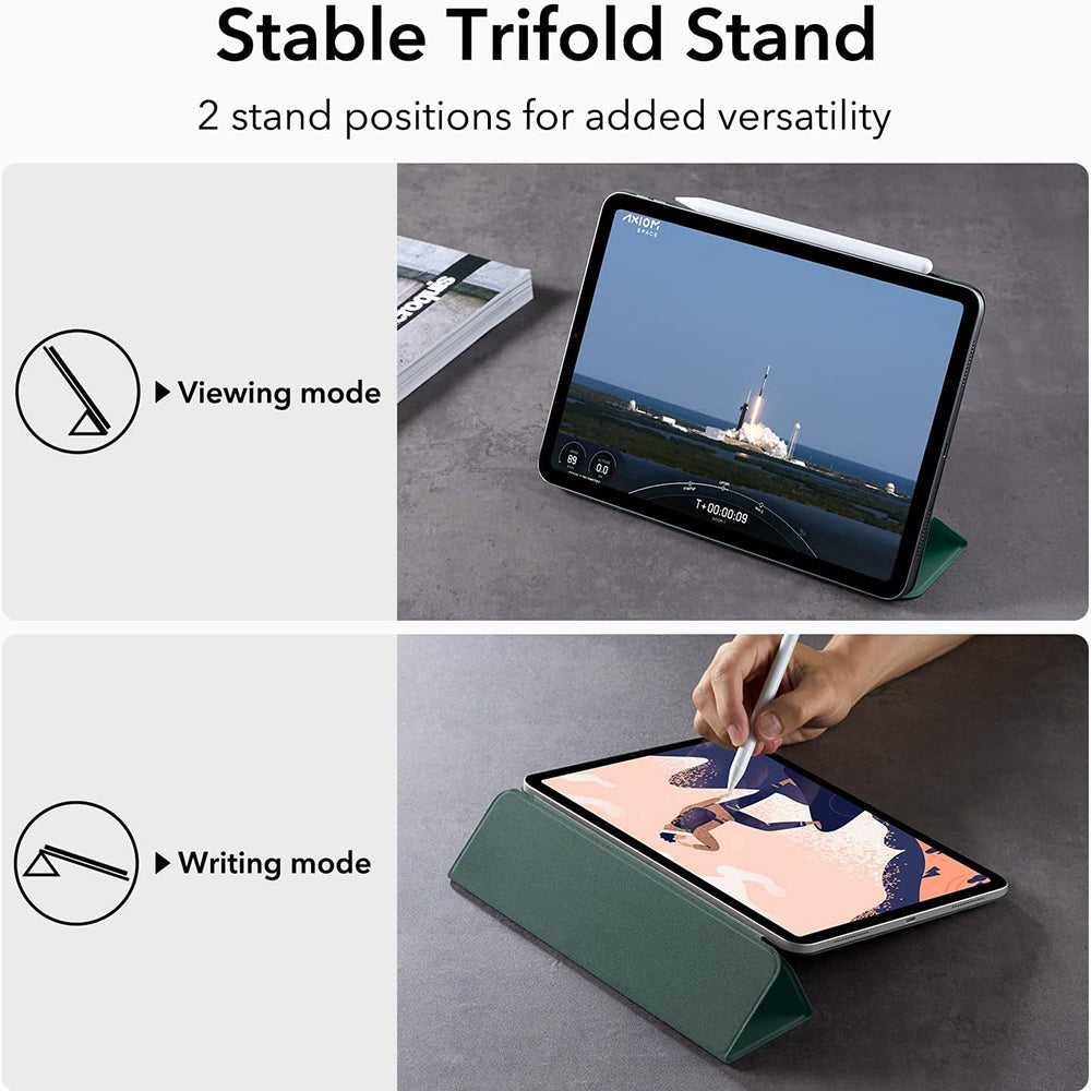 Deksel for Apple iPad Air 11 (2024) / Air (2022) / Air (2020) / Pro 11 (2018), ESR, Rebound, Satenggrønn