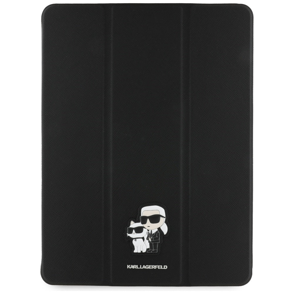 Deksel for Apple iPad Air 13 (2025) / Air 13 (2024), Karl Lagerfeld, Saffiano Karl & Choupette, Svart