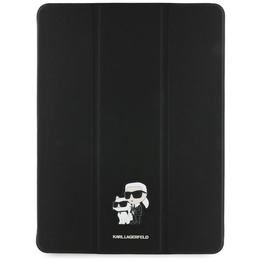 Deksel for Apple iPad Air 13 (2025) / Air 13 (2024), Karl Lagerfeld, Saffiano Karl & Choupette, Svart