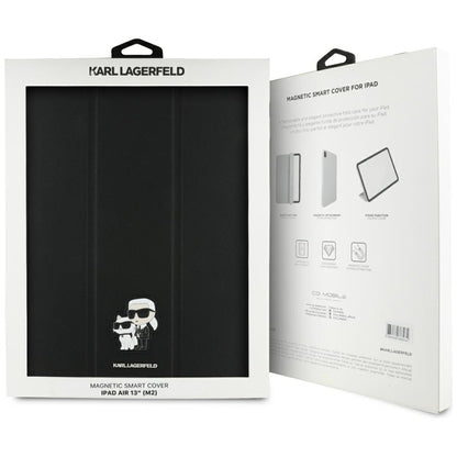 Deksel for Apple iPad Air 13 (2025) / Air 13 (2024), Karl Lagerfeld, Saffiano Karl & Choupette, Svart