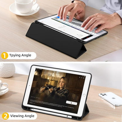 Deksel for Apple iPad Air (2019) / Pro 10.5 (2017), Techsuit, Flex Trifold, Svart
