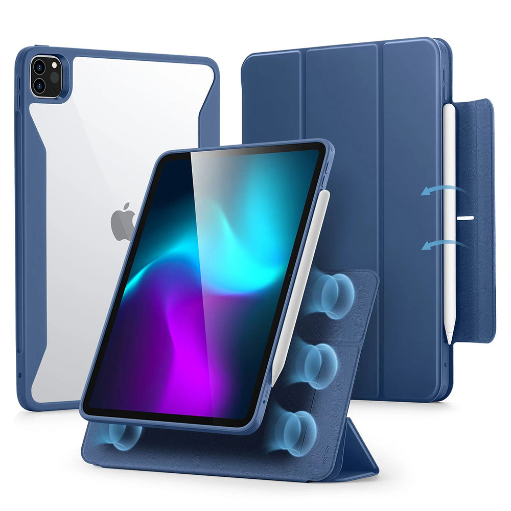 Deksel for Apple iPad Pro 11 (2024), ESR, Rebound Hybrid, Marineblå