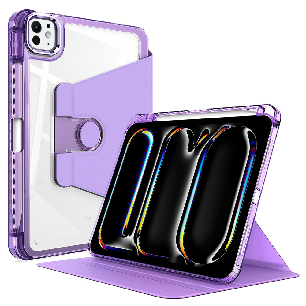 Deksel for Apple iPad Pro 11 (2024), Techsuit, Crystal Vision, Lilla