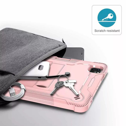 Deksel for Apple iPad Pro 11 (2024), Techsuit, Rugged TabShell, Rosa
