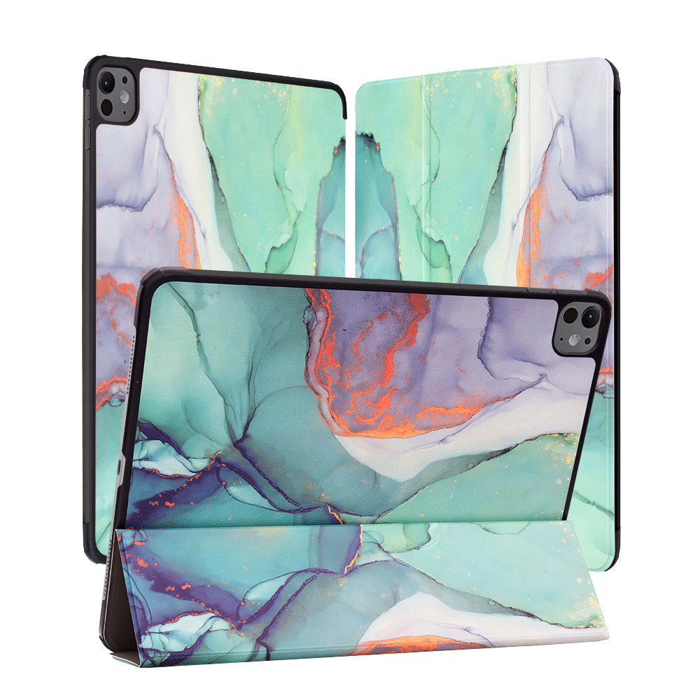 Deksel for Apple iPad Pro 13 (2024), Techsuit, FoldPro Green Time, Flerfarget