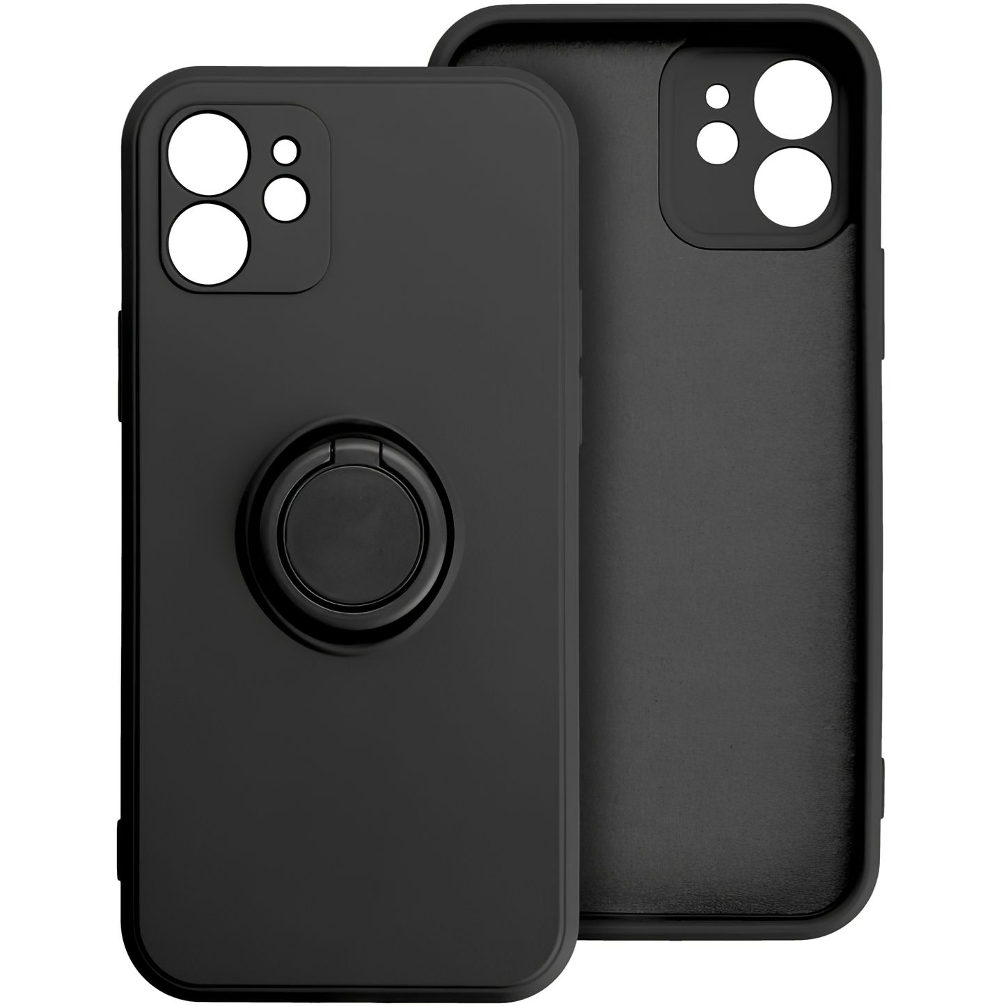 Deksel for Apple iPhone 16 Pro, OEM, Silicone Ring, Svart