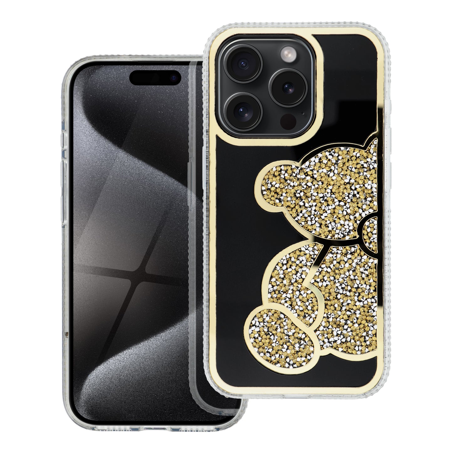 Deksel for Apple iPhone 17e / 16e, OEM, Teddy Bear, Gullfarget