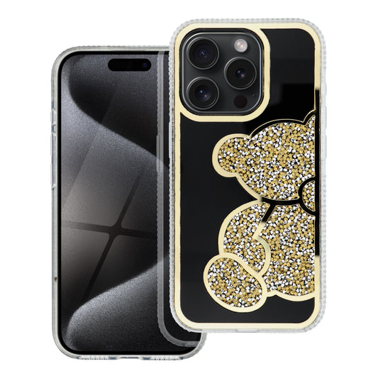 Deksel for Apple iPhone 17e / 16e, OEM, Teddy Bear, Gullfarget