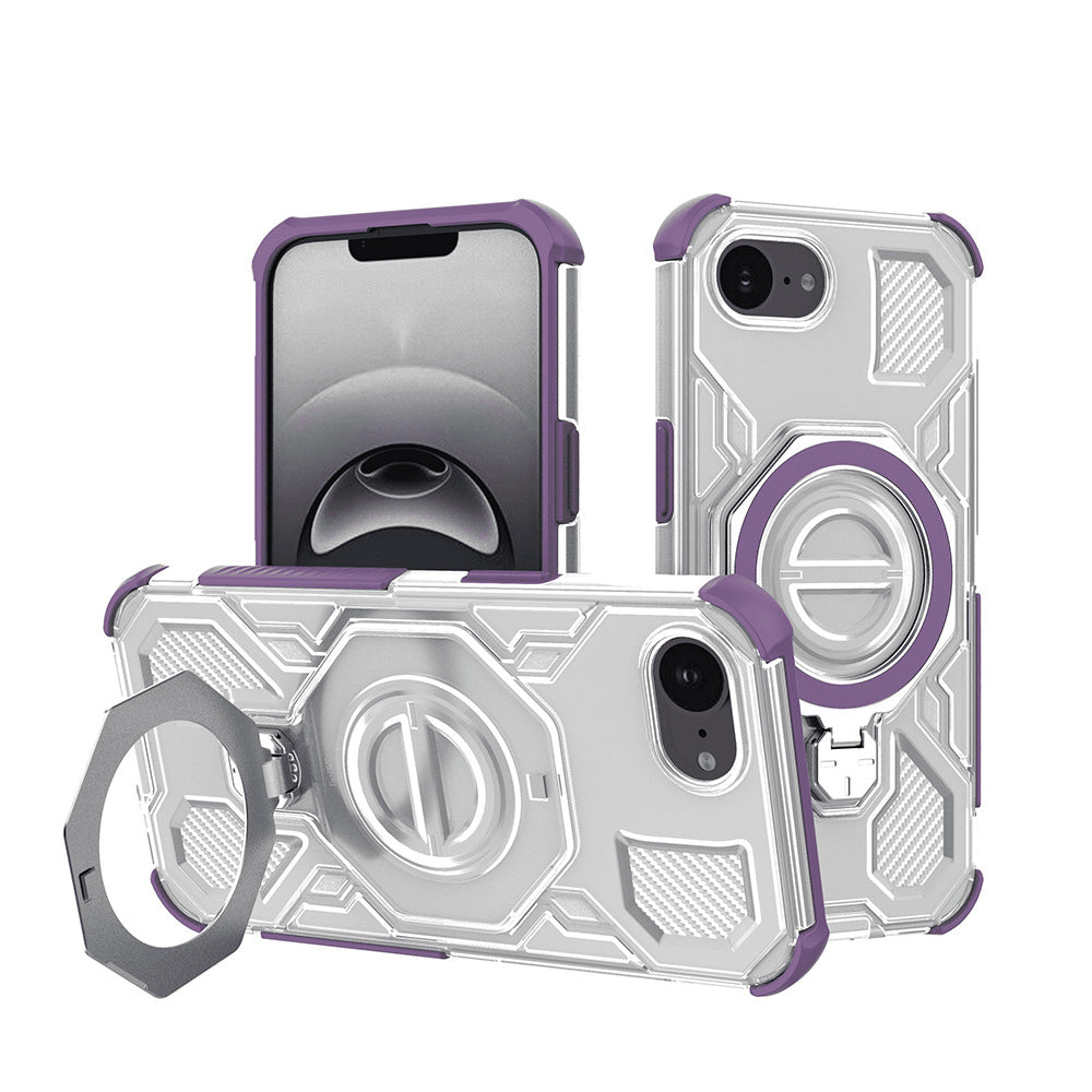 Deksel for Apple iPhone 17e / 16e, Techsuit, Carbon Shield Pro, Lilla
