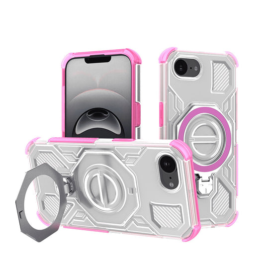 Deksel for Apple iPhone 17e / 16e, Techsuit, Carbon Shield Pro, Rosa