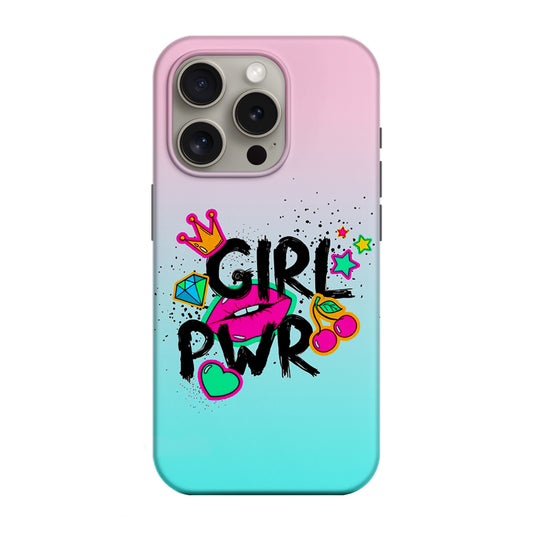 Deksel til Apple iPhone 15 Pro, Perfect Case, LOVE-Splash Girl Power, Flerfarget