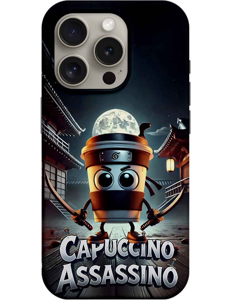 Deksel for Apple iPhone 14 Pro, Perfect Case, Italian Brainrot Capuccino Assassino, Flerfarget