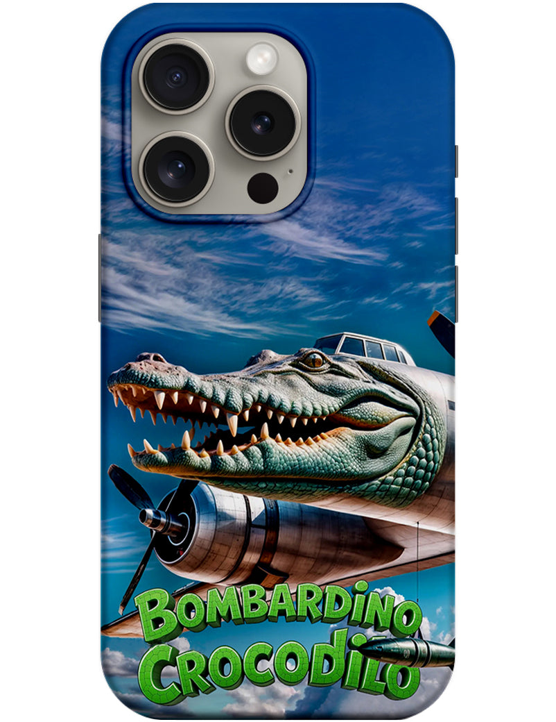 Deksel for Apple iPhone 14 Pro, Perfect Case, Italian Brainrot Bombardino Crocodilo, Flerfarget