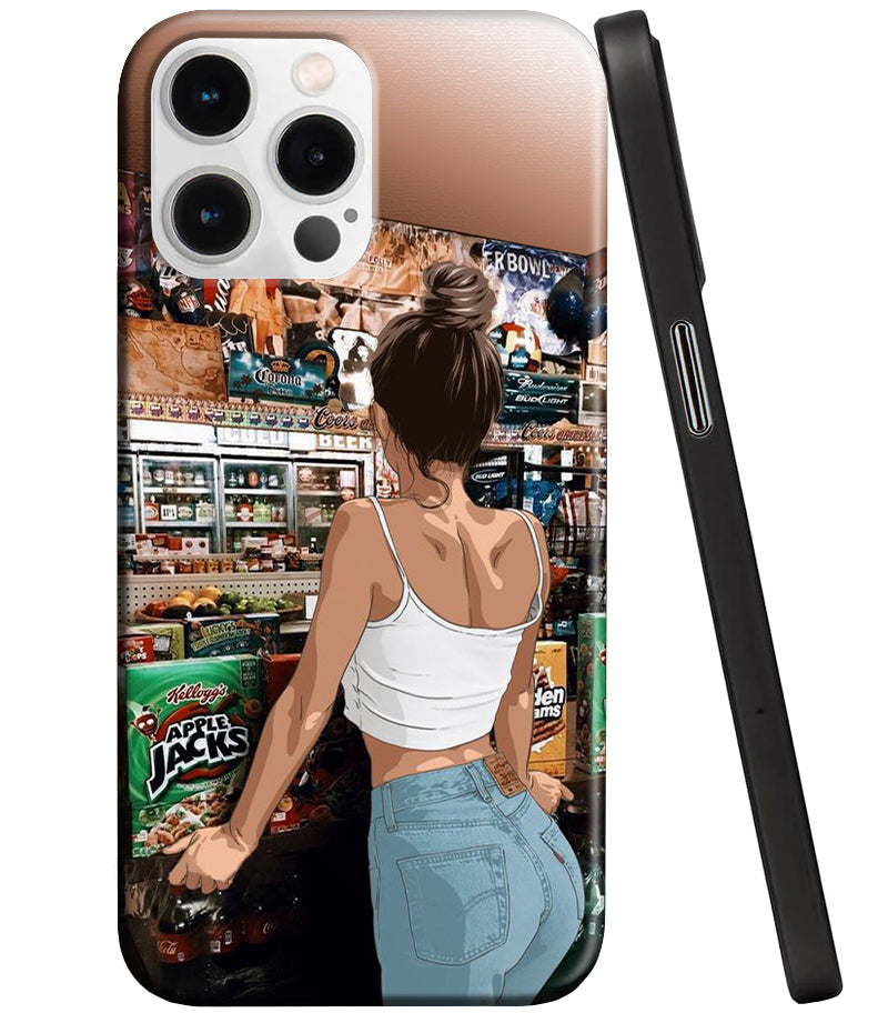 Deksel for Apple iPhone 14 Pro, Perfect Case, Favourites Series Girl, Flerfarget