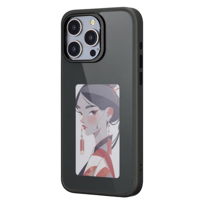 Deksel for Apple iPhone 13 Pro Max, OEM, Tilpasset E-Ink-skjerm, Svart