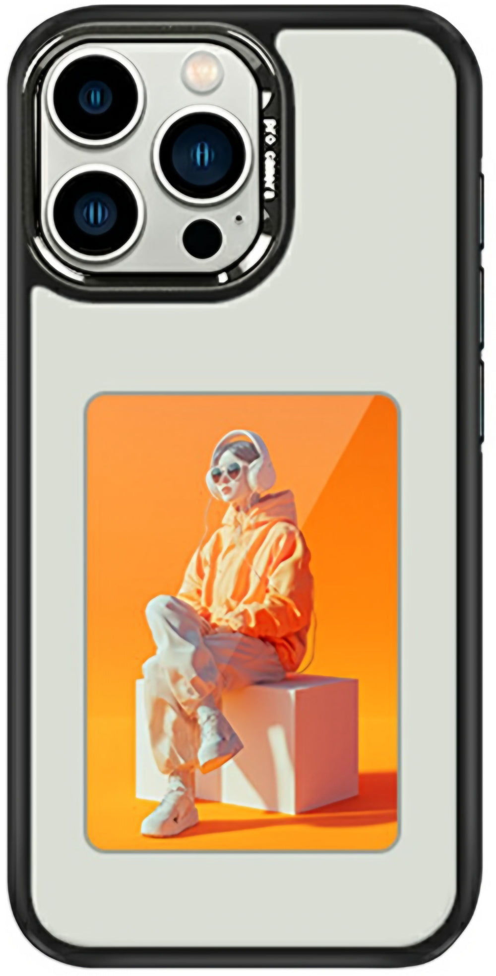 Deksel for Apple iPhone 16 Pro, OEM, Tilpasset E-Ink-skjerm (4 tommer), Hvit