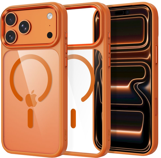 Deksel for Apple iPhone 18 Pro / 17 Pro, Tech-Protect, Magmat CC, Oransje Transparent