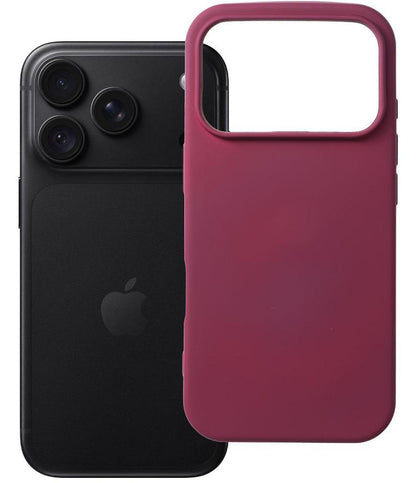 Deksel til Apple iPhone 18 Pro / iPhone 17 Pro, OEM, silikon, vinrød