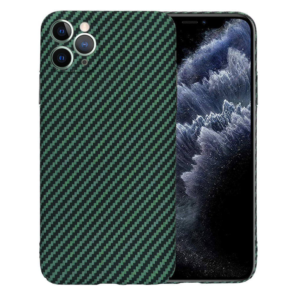 Deksel for Apple iPhone 11 Pro Max, Techsuit, Carbonite FiberShell, Grønn