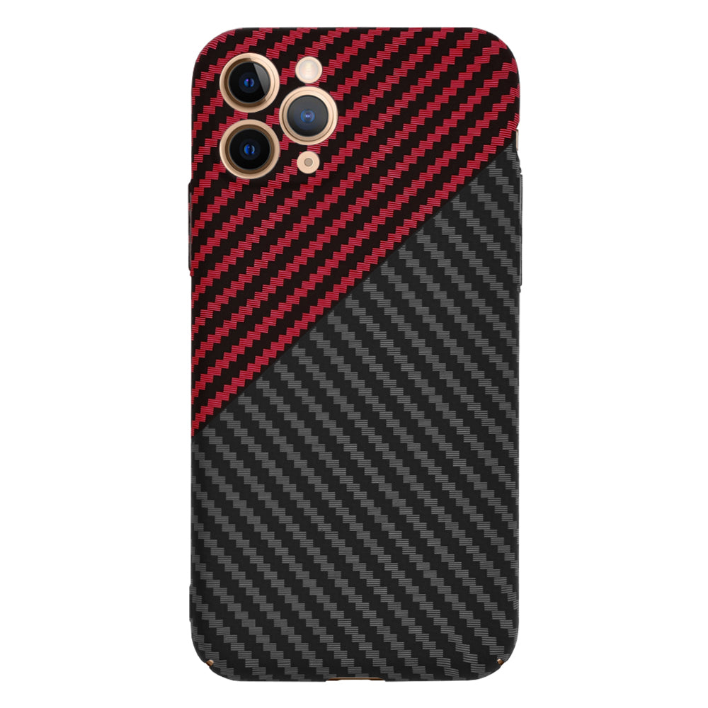 Deksel for Apple iPhone 11 Pro, Techsuit, Carbonite FiberShell, Svart Rød