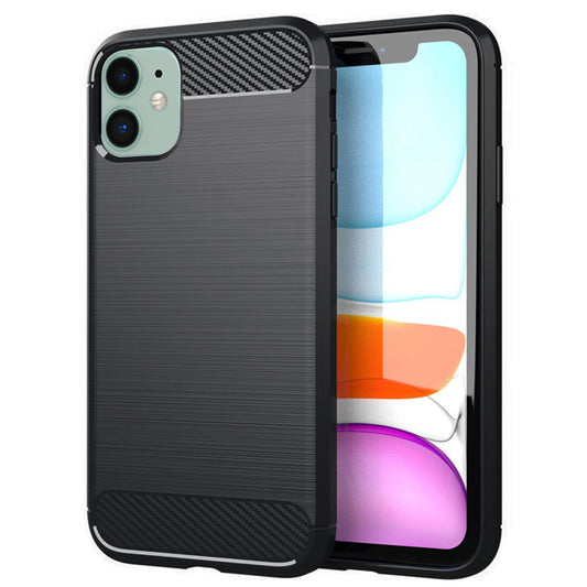 Deksel for Apple iPhone 11, Techsuit, Karbon, Svart