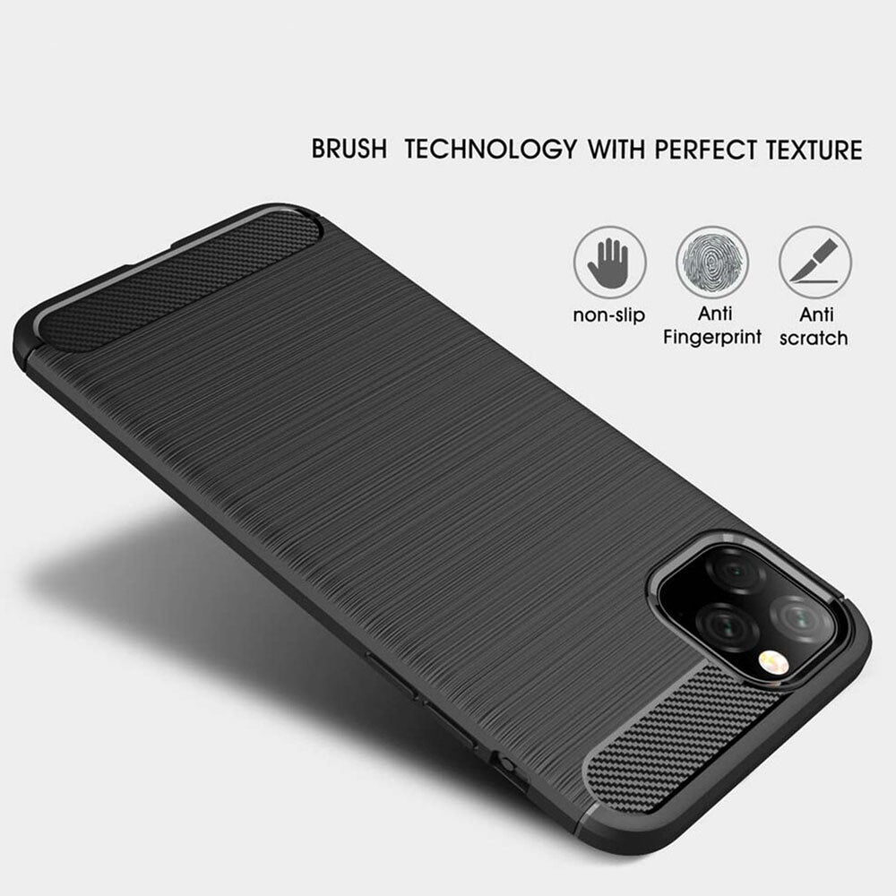Deksel for Apple iPhone 11, Techsuit, Karbon, Svart