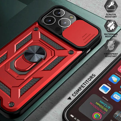 Deksel for Apple iPhone 12 / 12 Pro, Techsuit, CamShield, Svart