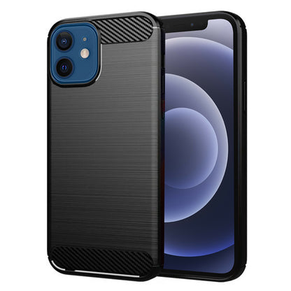 Deksel for Apple iPhone 12 / 12 Pro, Techsuit, Karbon, Svart
