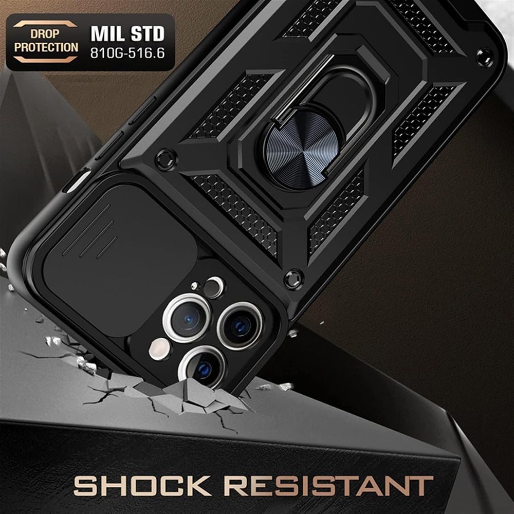 Deksel for Apple iPhone 12 mini, Techsuit, CamShield, Svart