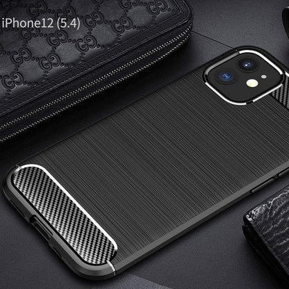 Deksel for Apple iPhone 12 mini, Techsuit, Karbon, Svart