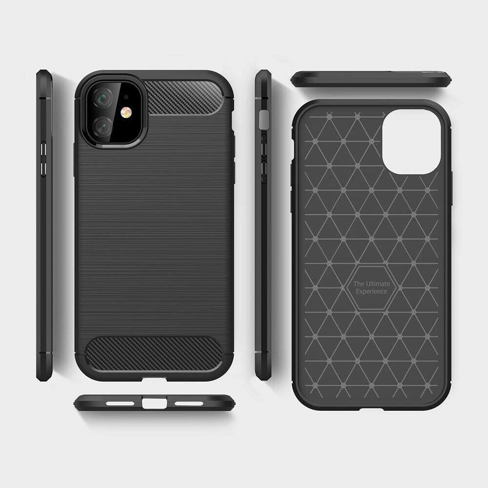 Deksel for Apple iPhone 12 mini, Techsuit, Karbon, Svart