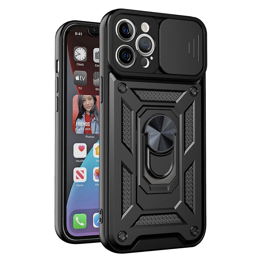 Deksel for Apple iPhone 12 Pro Max, Techsuit, CamShield, Svart