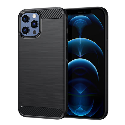 Deksel til Apple iPhone 12 Pro Max, Techsuit, Karbon, Svart
