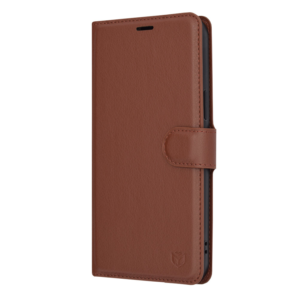 Deksel for Apple iPhone 12 Pro Max, Techsuit, Leather Folio, Brun