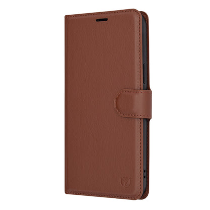 Deksel for Apple iPhone 12 Pro Max, Techsuit, Leather Folio, Brun