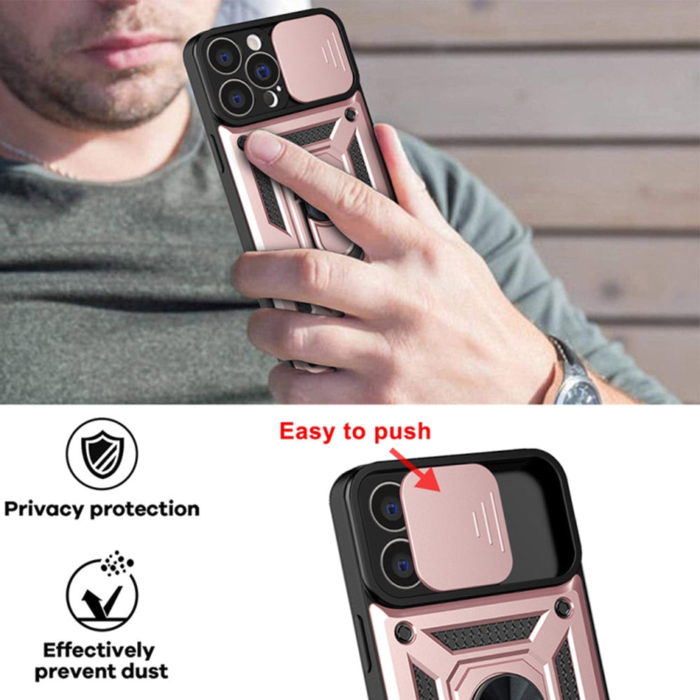 Deksel til Apple iPhone 13 Pro, Techsuit, CamShield, Rosa