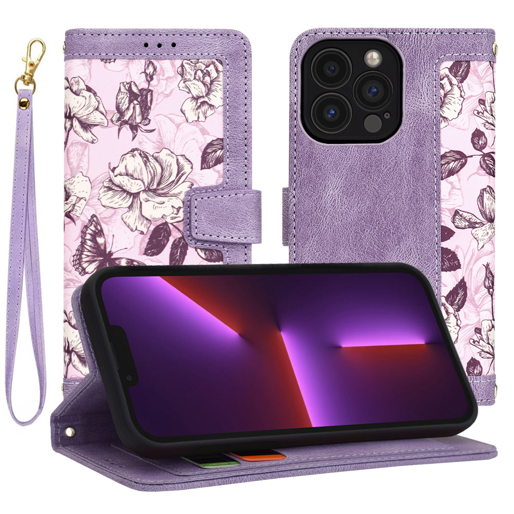 Deksel til Apple iPhone 13 Pro, Techsuit, FlipCraft, Lilla