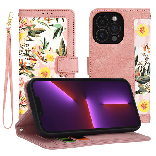 Deksel til Apple iPhone 13 Pro, Techsuit, FlipCraft, Rosa