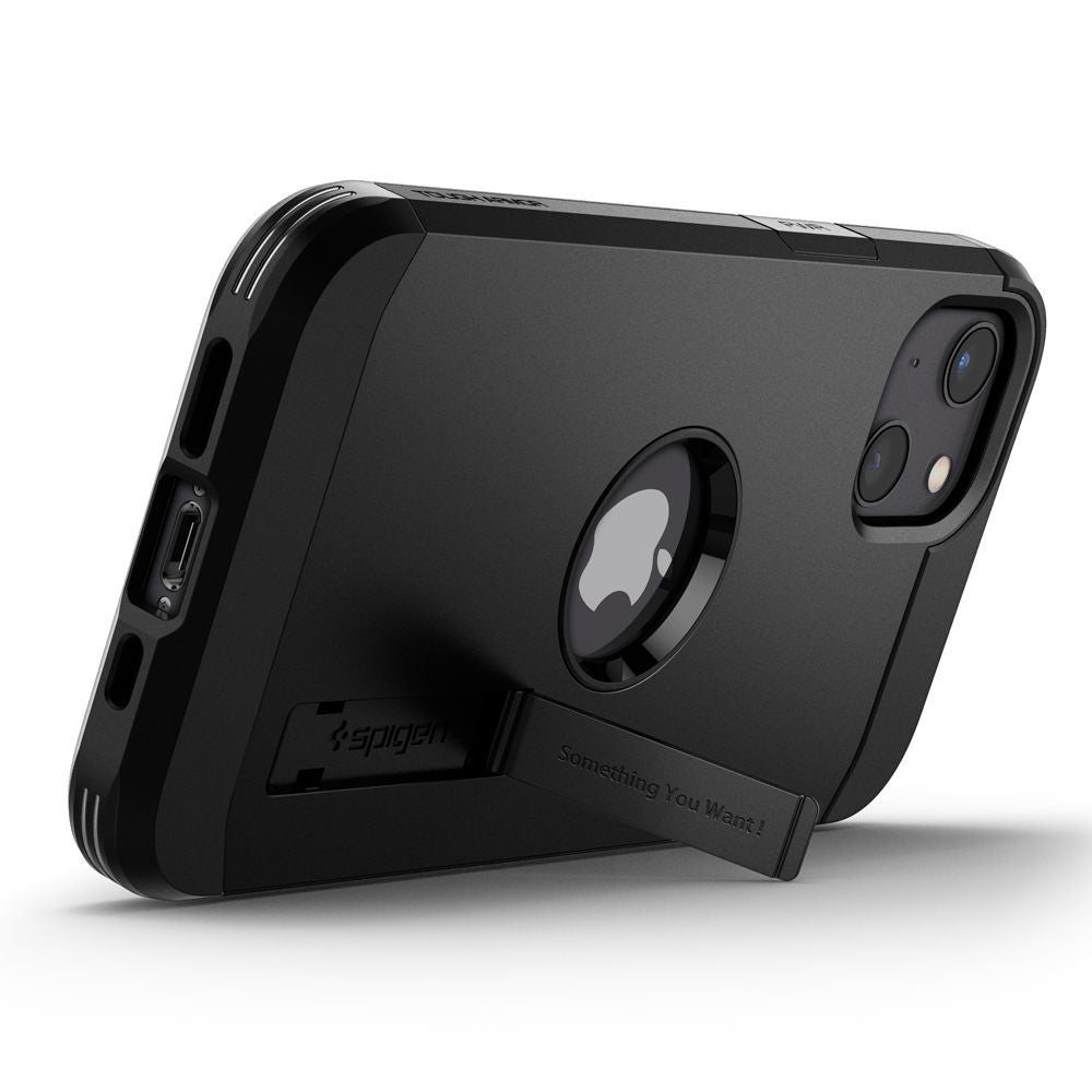 Deksel for Apple iPhone 13, Spigen, Tough Armor, Svart ACS03539