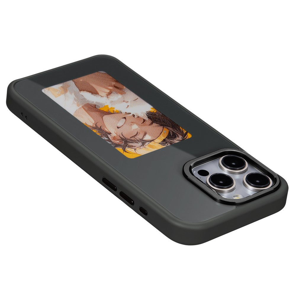 Deksel for Apple iPhone 15 Pro Max, OEM, Tilpasset E-Ink-skjerm, Svart