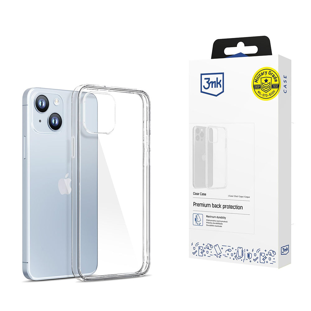 Deksel for Apple iPhone 14, 3MK, Gjennomsiktig