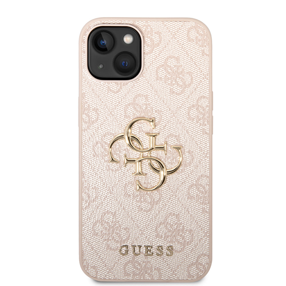 Deksel for Apple iPhone 14, Guess, 4G Metal Logo, Rosa